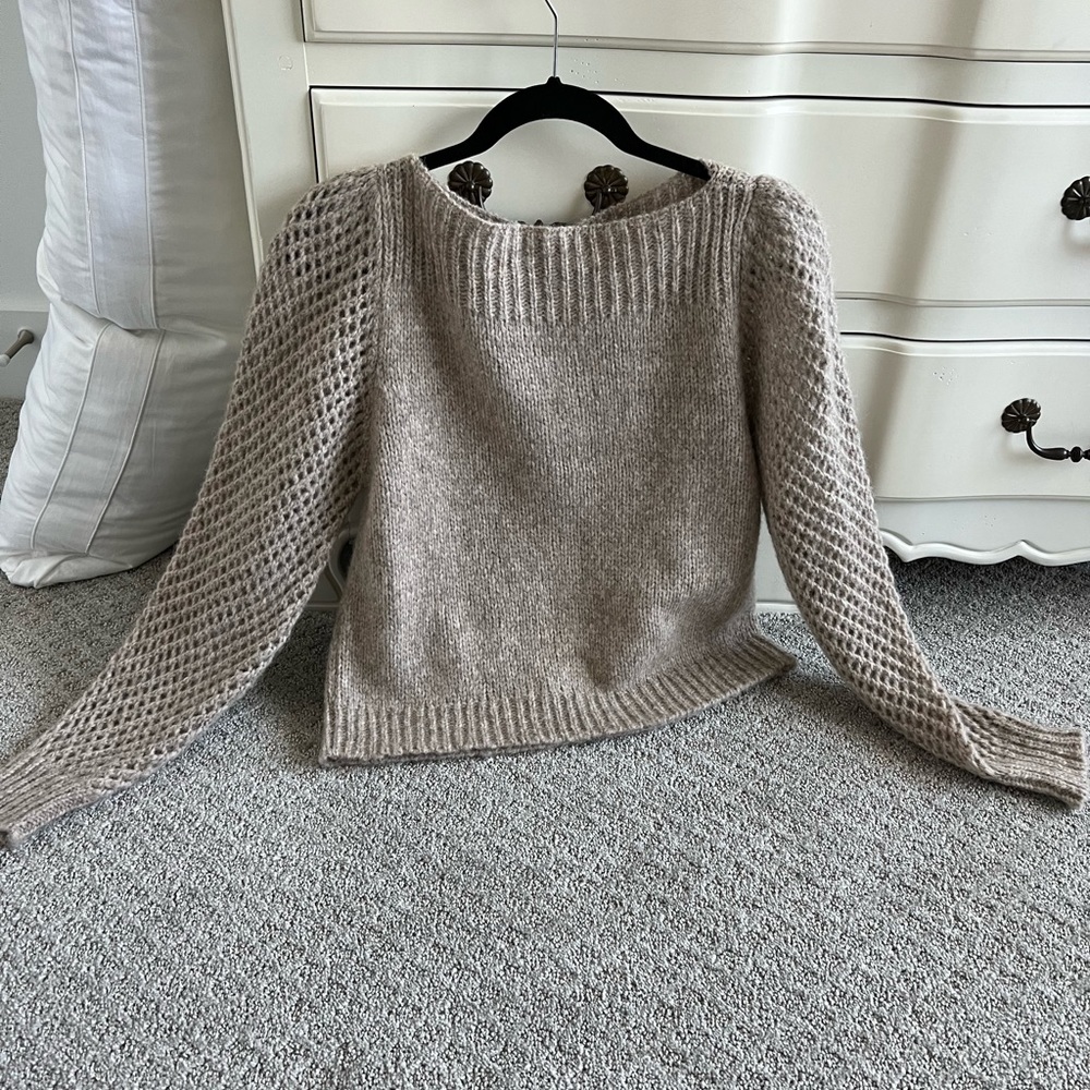 LoveShackFancy Rosie Pullover in Oatmeal